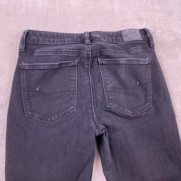 American Eagle Women's Jeans Size 2 High-Rise Jegging Short Black Stretch Denim - Picture 5 of 15